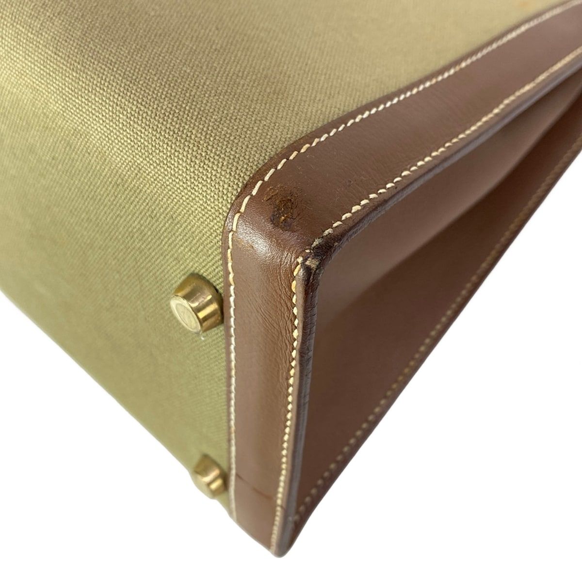 Hermes Handbag Kelly 32 Khaki Dark Brown — view 6