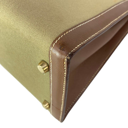 Hermes Handbag Kelly 32 Khaki Dark Brown — view 6