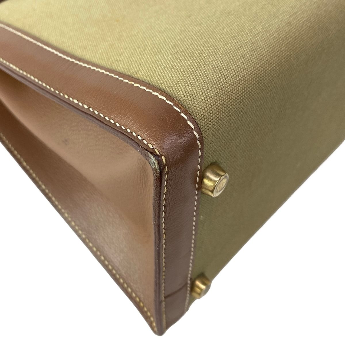 Hermes Handbag Kelly 32 Khaki Dark Brown — view 7