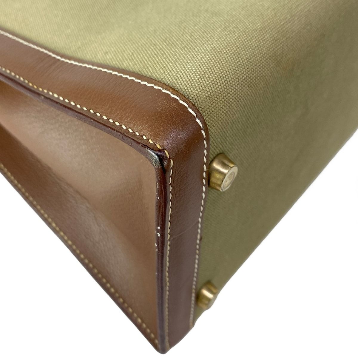 Hermes Handbag Kelly 32 Khaki Dark Brown — view 9