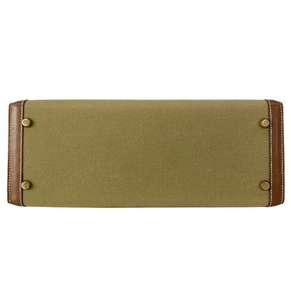 Hermes Handbag Kelly 32 Khaki Dark Brown — view 5