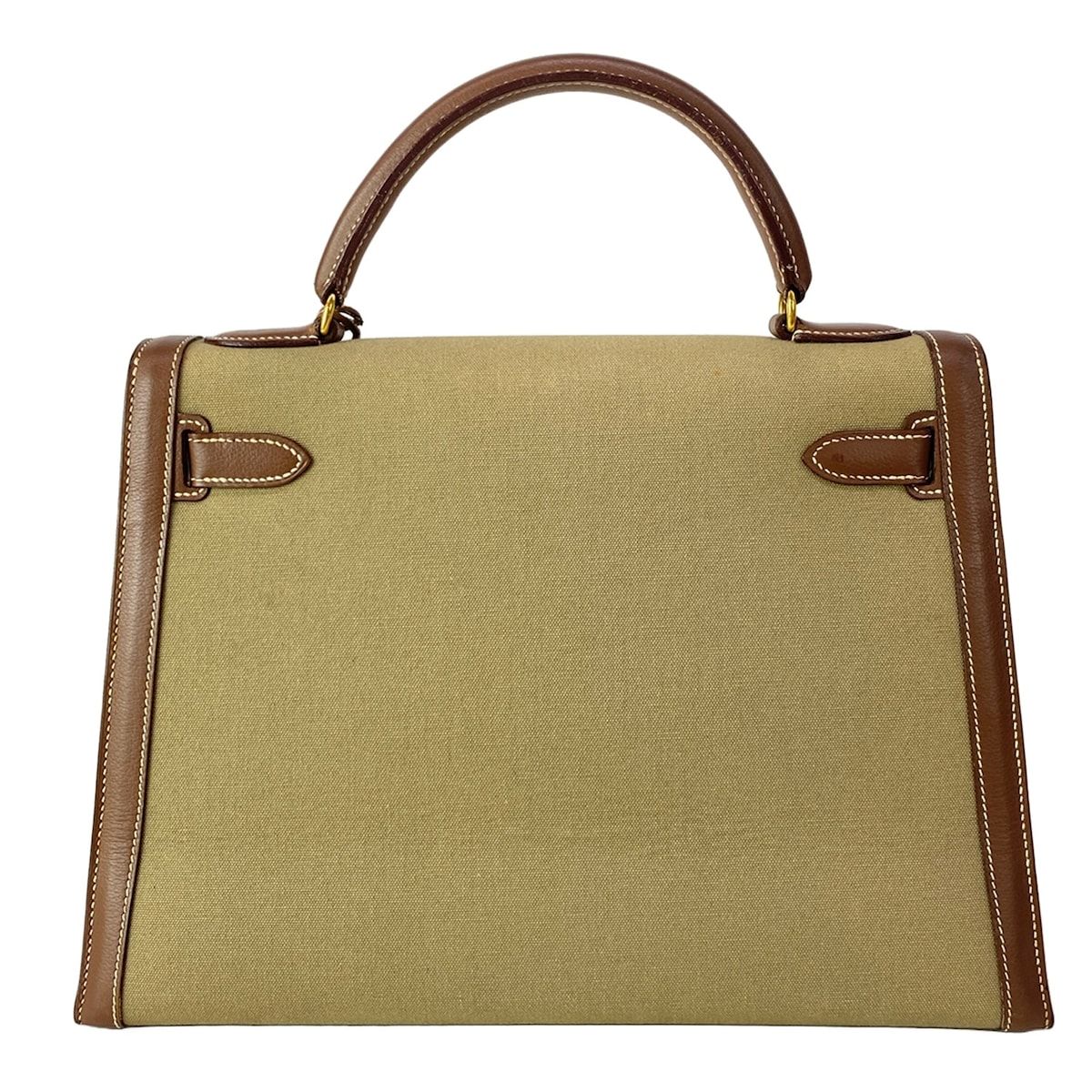 Hermes Handbag Kelly 32 Khaki Dark Brown — view 3