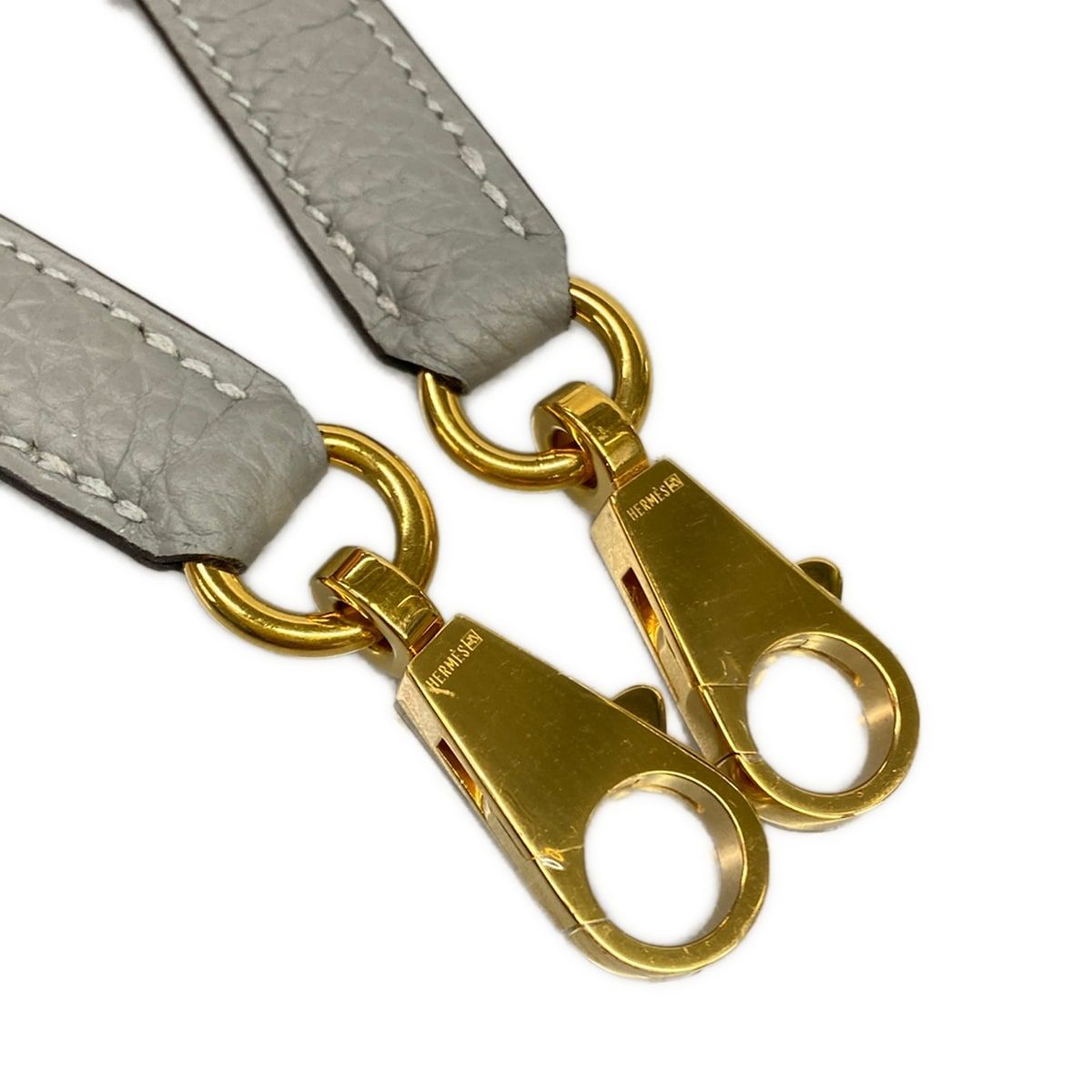 Hermes Shoulder Strap Gray Kelly Bolide Gold — view 4