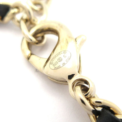 Chanel Necklace Leather Pink Gold Black Quilted Bag Motif — view 5