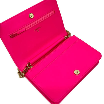 Chanel Wallet Boy Stitch Pink Chain Gold Metal Leather — view 3