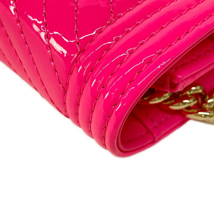 Chanel Wallet Boy Stitch Pink Chain Gold Metal Leather — view 8