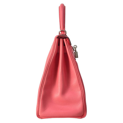 Hermes Handbag Kelly 28 Verso Roseute Terbatie Retourne Silver — view 2