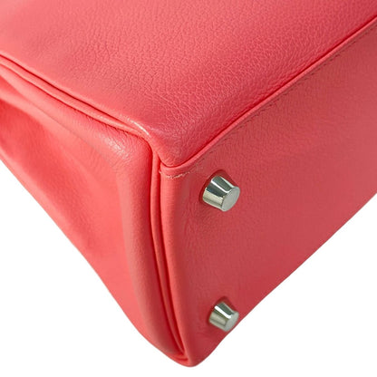 Hermes Handbag Kelly 28 Verso Roseute Terbatie Retourne Silver — view 9