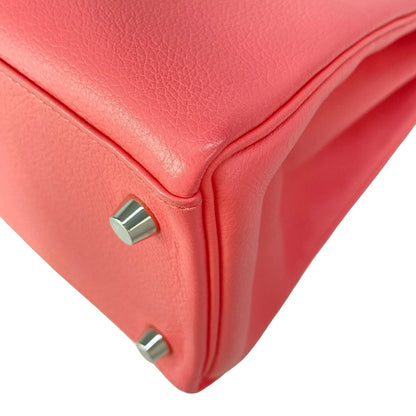 Hermes Handbag Kelly 28 Verso Roseute Terbatie Retourne Silver — view 8