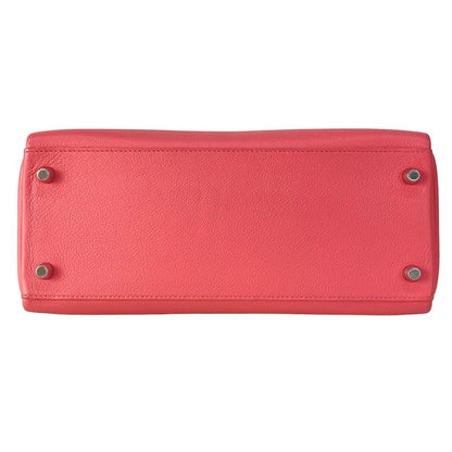 Hermes Handbag Kelly 28 Verso Roseute Terbatie Retourne Silver — view 5