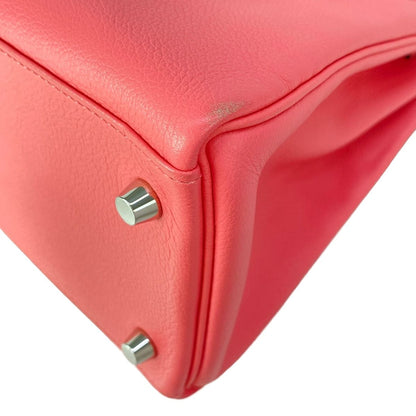Hermes Handbag Kelly 28 Verso Roseute Terbatie Retourne Silver — view 6