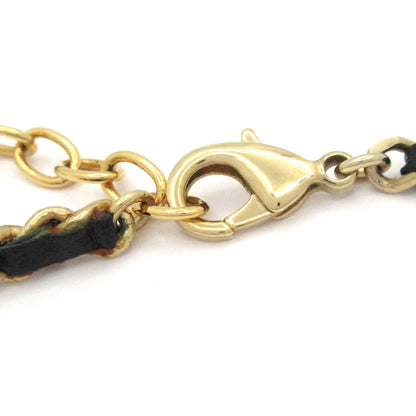 Chanel Choker CC Logo Leather Gold Black Clear Necklace — view 4