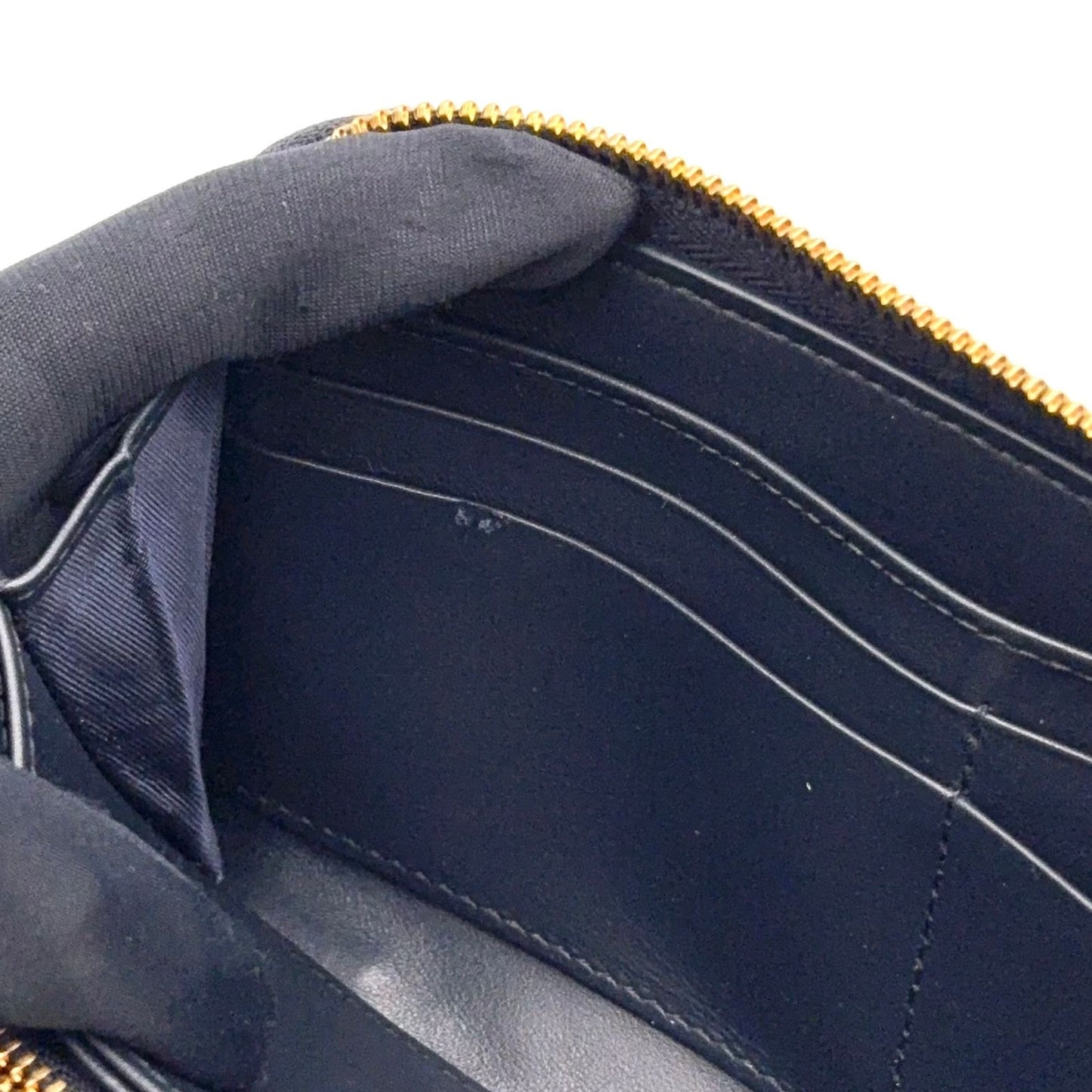 Dior 30 Montaigne Voyageur Wallet Leather Canvas Dark Navy Beige Gold — view 8