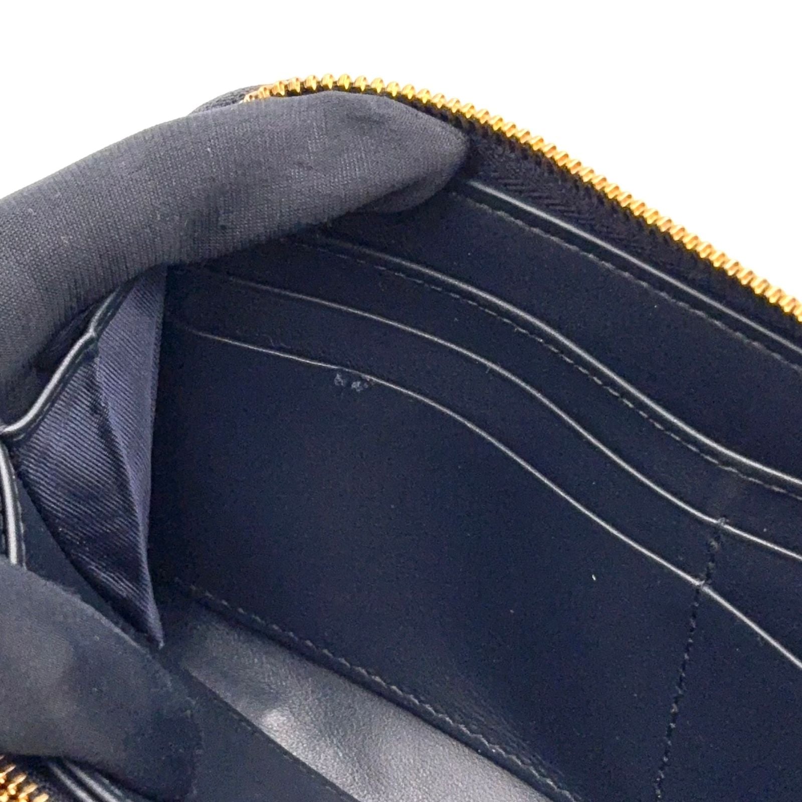 Dior 30 Montaigne Voyageur Wallet Leather Canvas Dark Navy Beige Gold — view 8