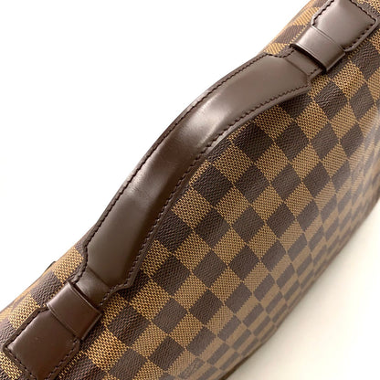 Louis Vuitton Broadway Damier Ebene Leather Brown Shoulder Bag Gold — view 6