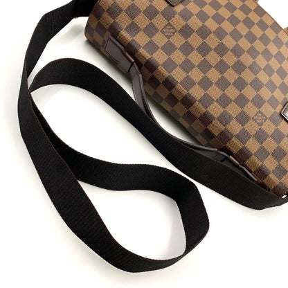 Louis Vuitton Broadway Damier Ebene Leather Brown Shoulder Bag Gold — view 5