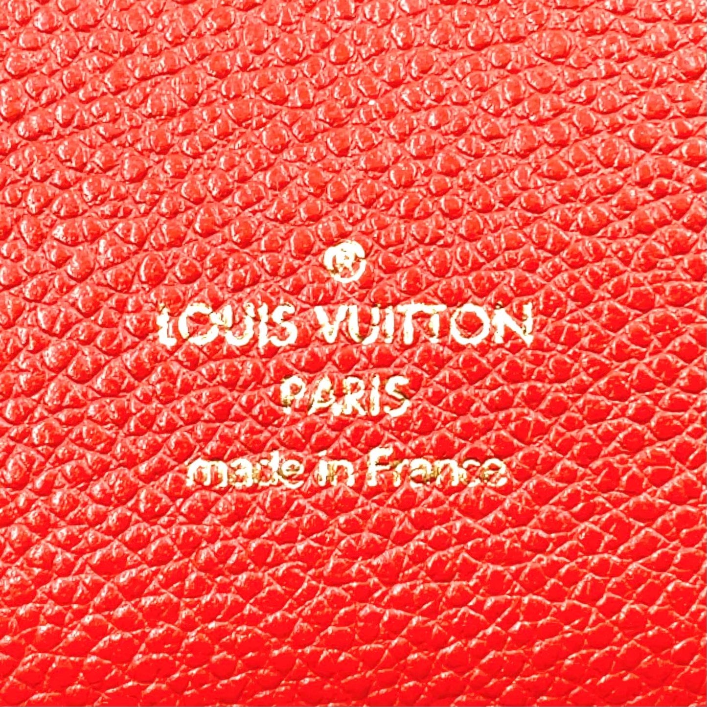Louis Vuitton Zippy Wallet Monogram Empreinte Scarlet Leather Red Round Gold — view 4