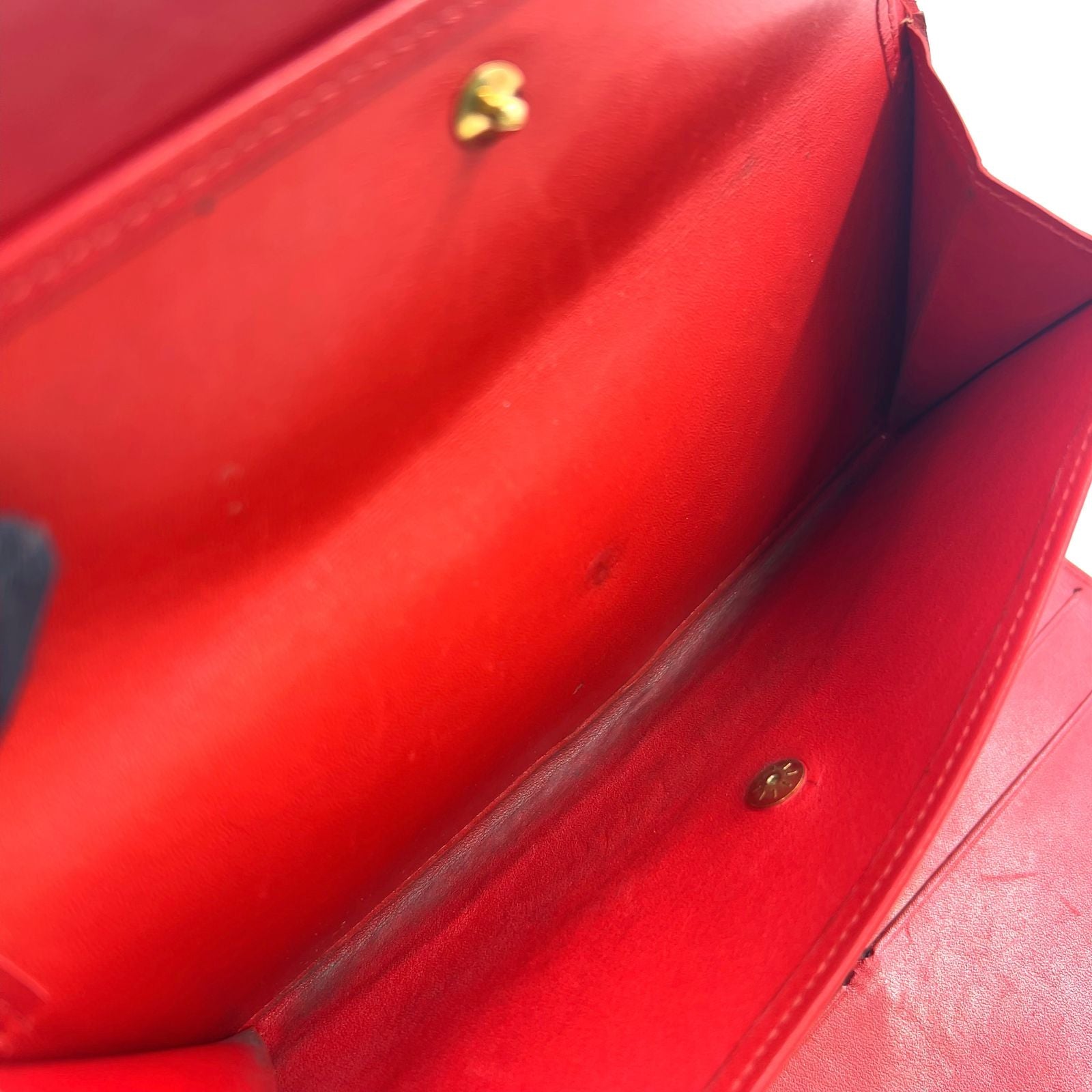 Louis Vuitton Porto Tresor International Epi Castilian Red Enamel Leather — view 8