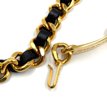 Chanel CC Logo Cambon Coin Lambskin Gold Plated Black Chain Belt — view 5