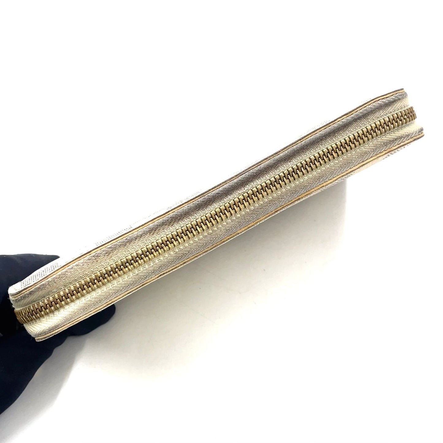 Louis Vuitton Zippy Wallet Damier Azur White Round Gold — view 5