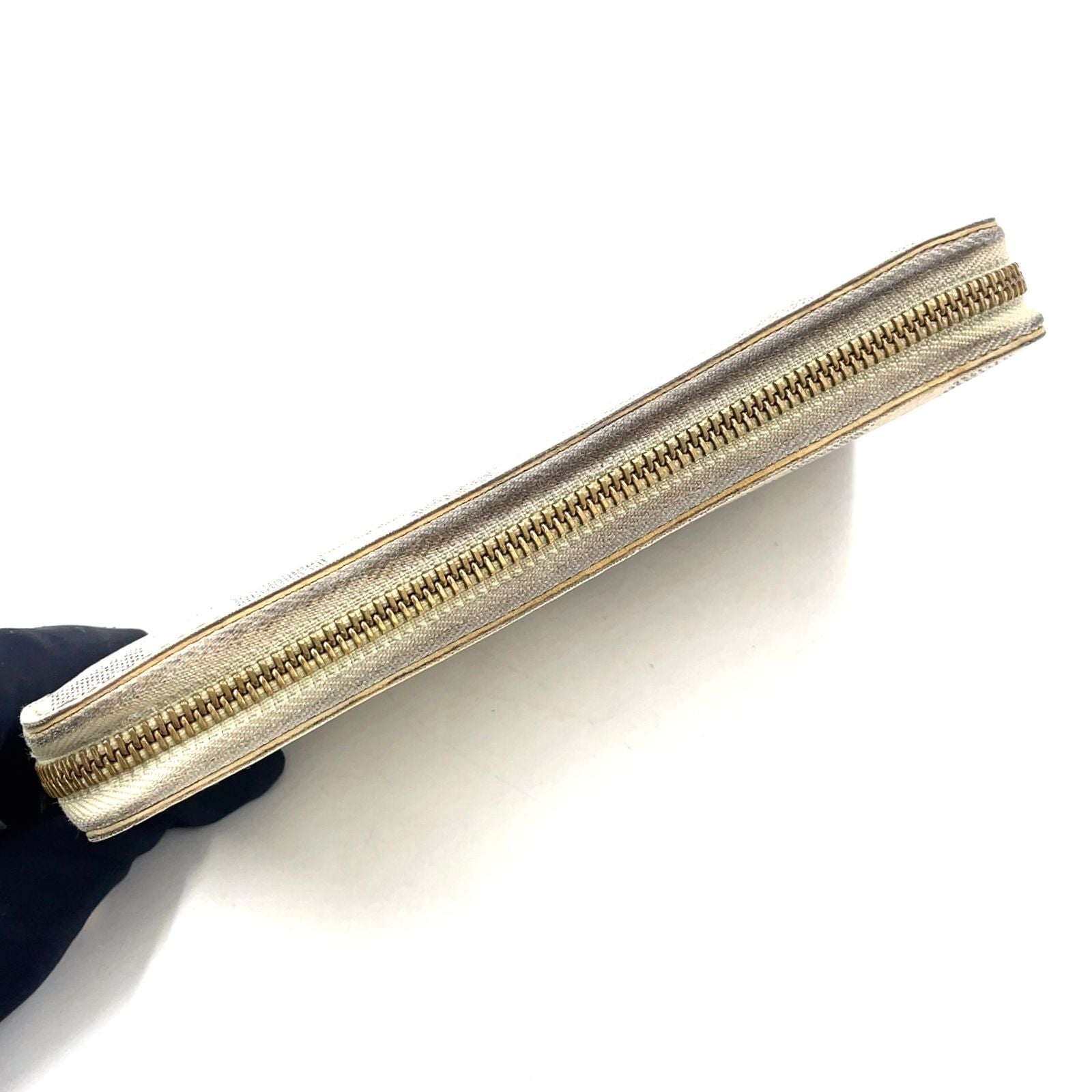 Louis Vuitton Zippy Wallet Damier Azur White Round Gold — view 5
