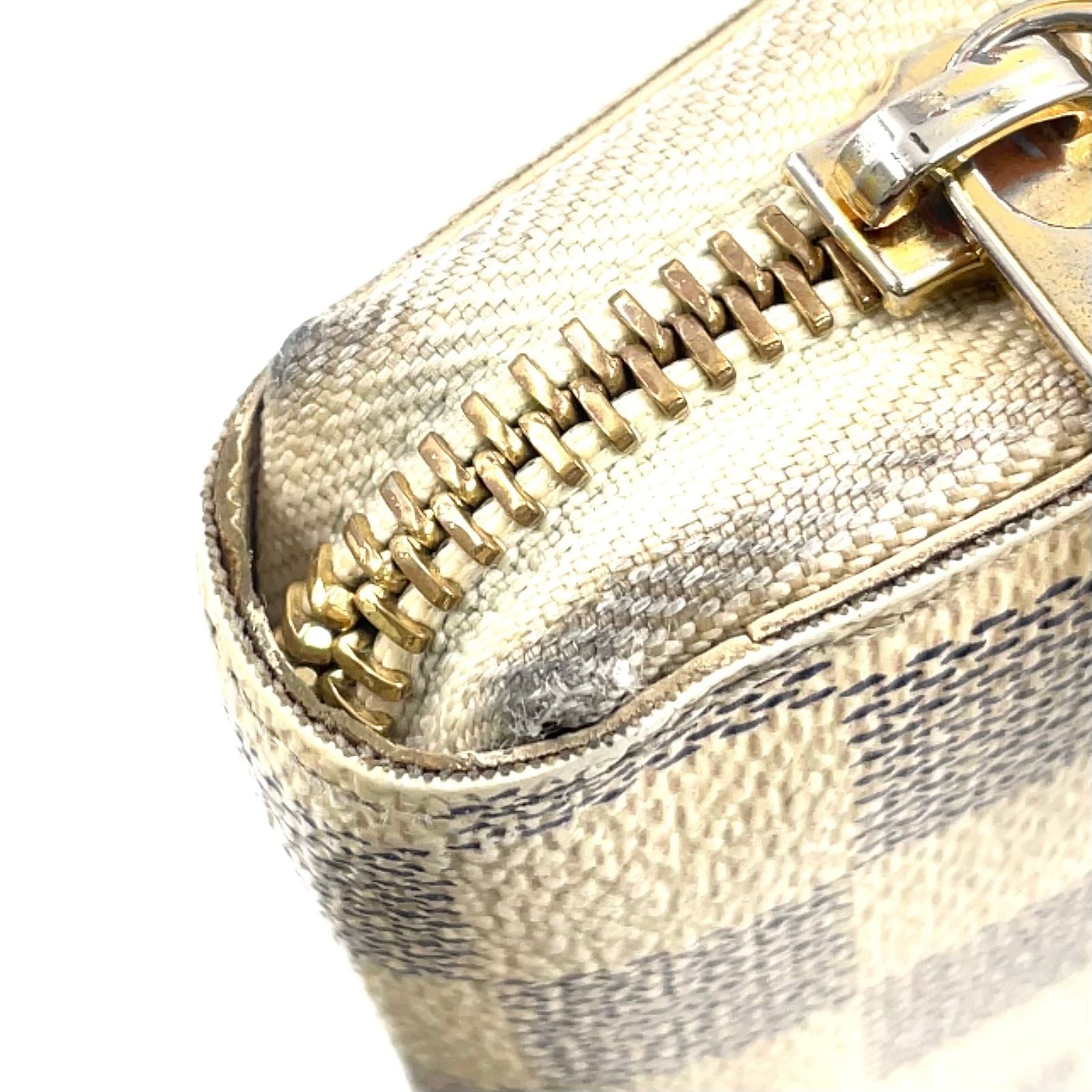 Louis Vuitton Zippy Wallet Damier Azur White Round Gold — view 8
