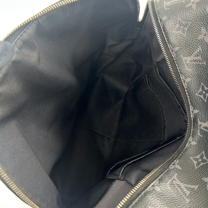 Louis Vuitton Apollo Monogram Eclipse Leather Black Backpack Silver — view 3