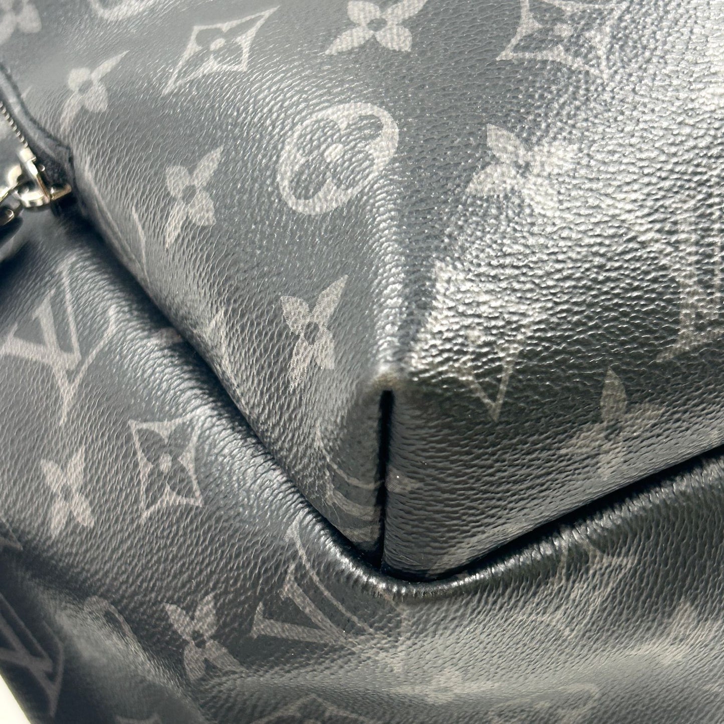 Louis Vuitton Apollo Monogram Eclipse Leather Black Backpack Silver — view 8