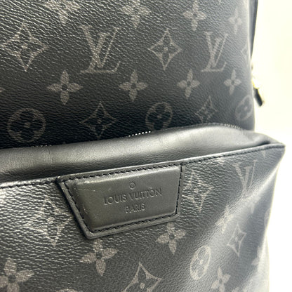 Louis Vuitton Apollo Monogram Eclipse Leather Black Backpack Silver — view 9