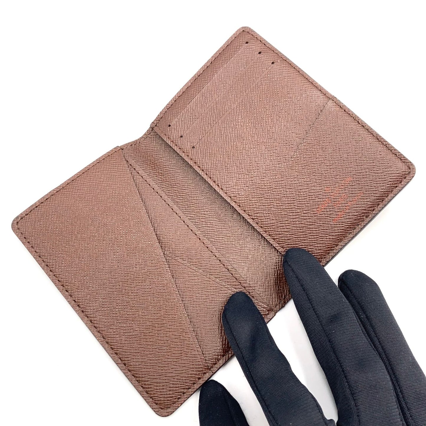 Louis Vuitton Organizer de Poche Damier Graphite Leather Brown Card Case — view 3