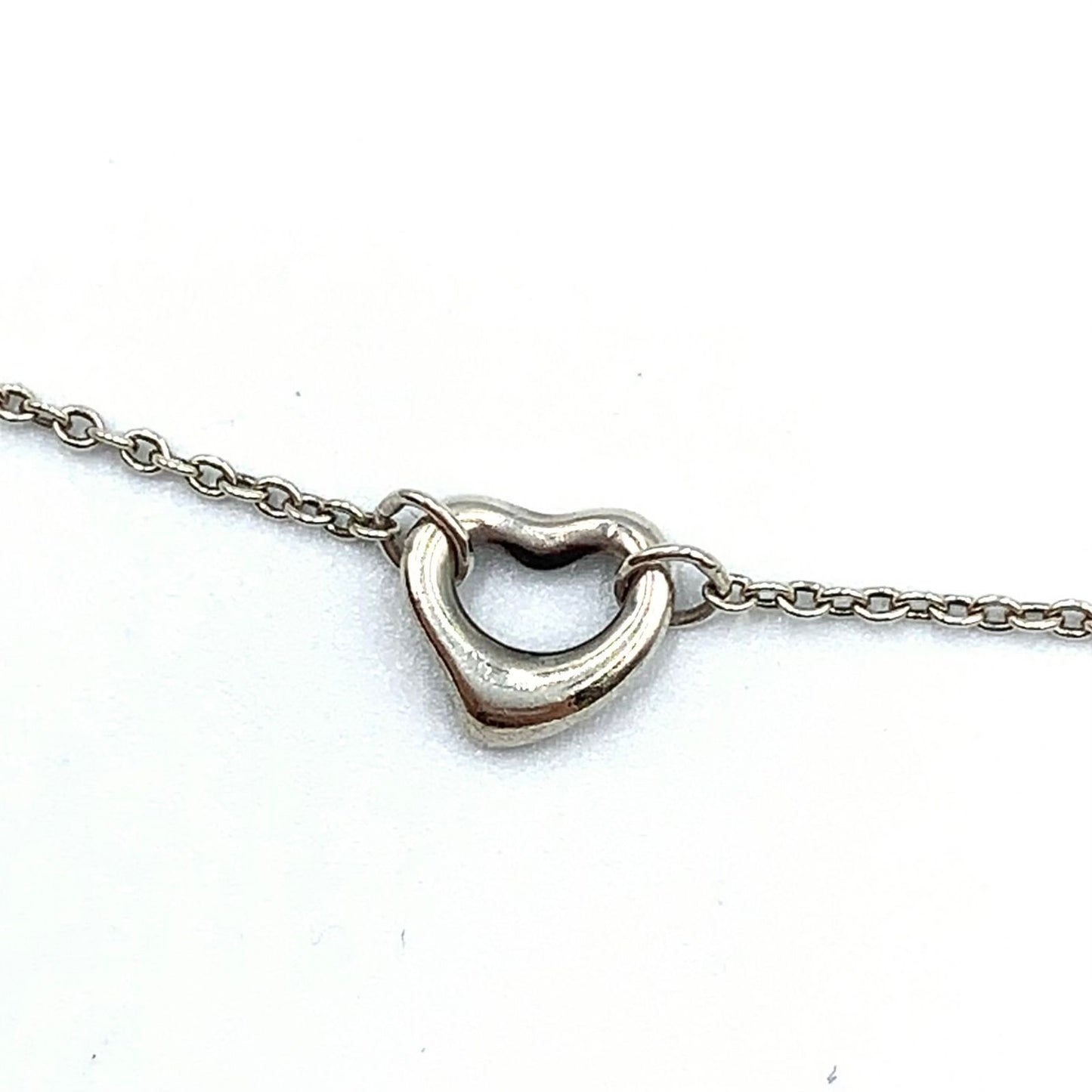 Tiffany & Co Diamond by the Yard Open Heart Clear Silver Bracelet — view 9