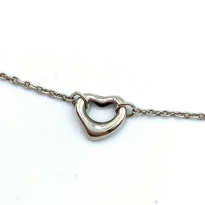 Tiffany & Co Diamond by the Yard Open Heart Clear Silver Bracelet — view 9