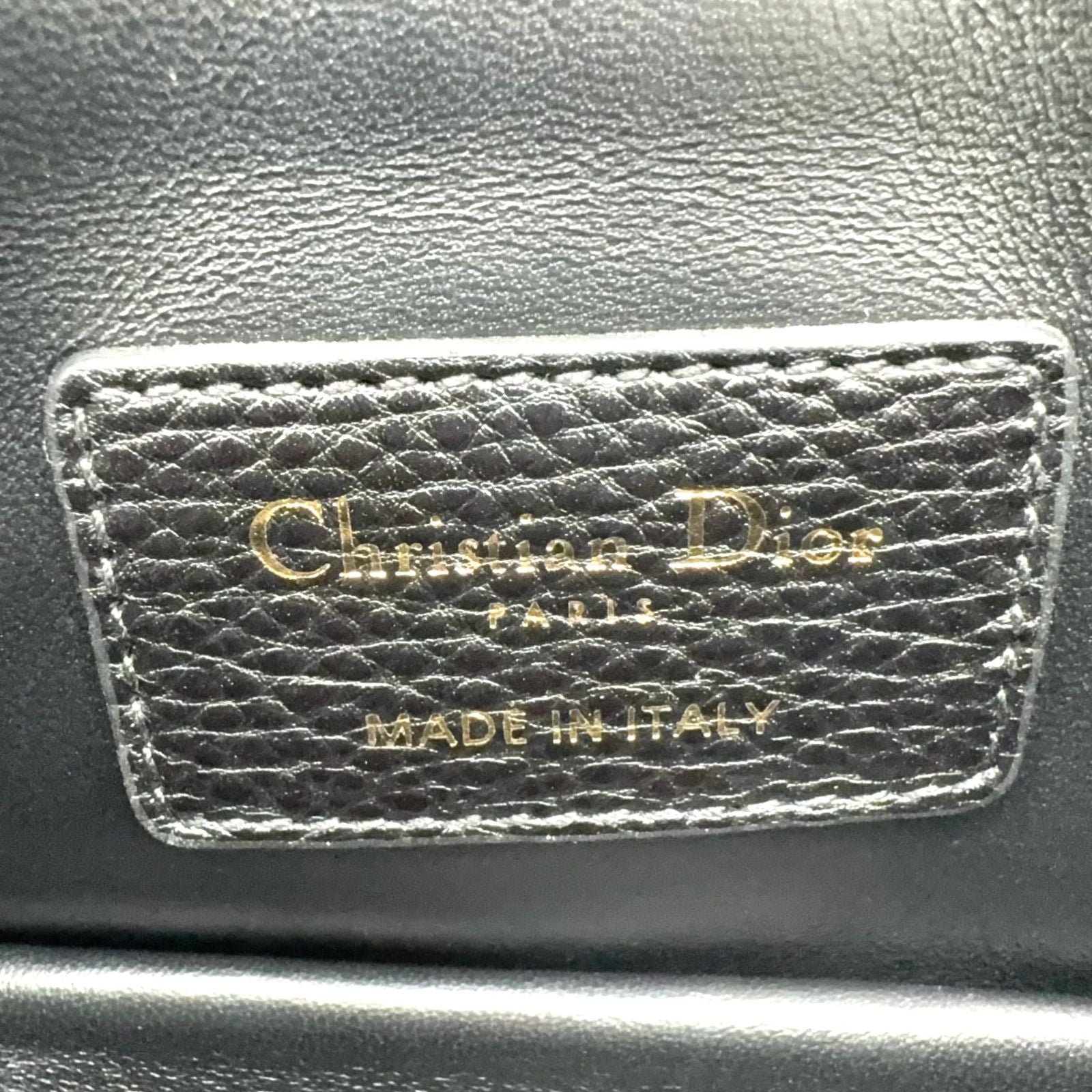 Dior Caro Micro Leather Black Shoulder Bag Gold — view 4