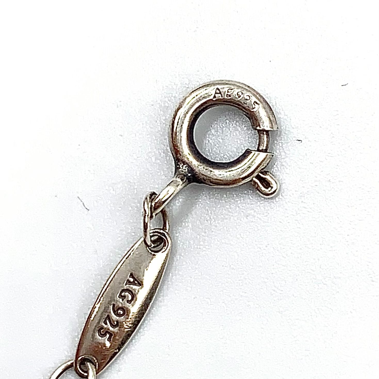 Tiffany & Co Diamond by the Yard Open Heart Clear Silver Bracelet — view 8