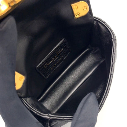 Dior Caro Micro Leather Black Shoulder Bag Gold — view 3