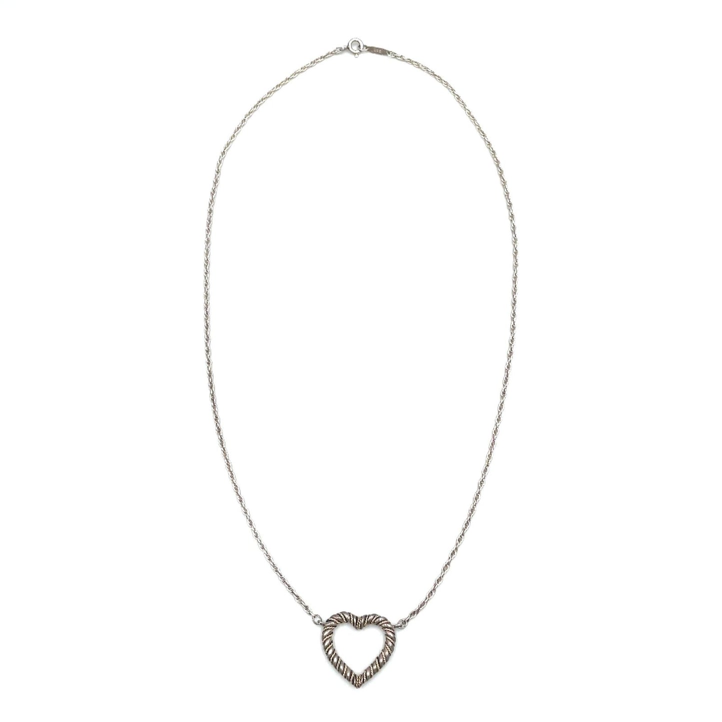 Tiffany & Co Twist Heart Yellow Gold Silver Necklace — view 3