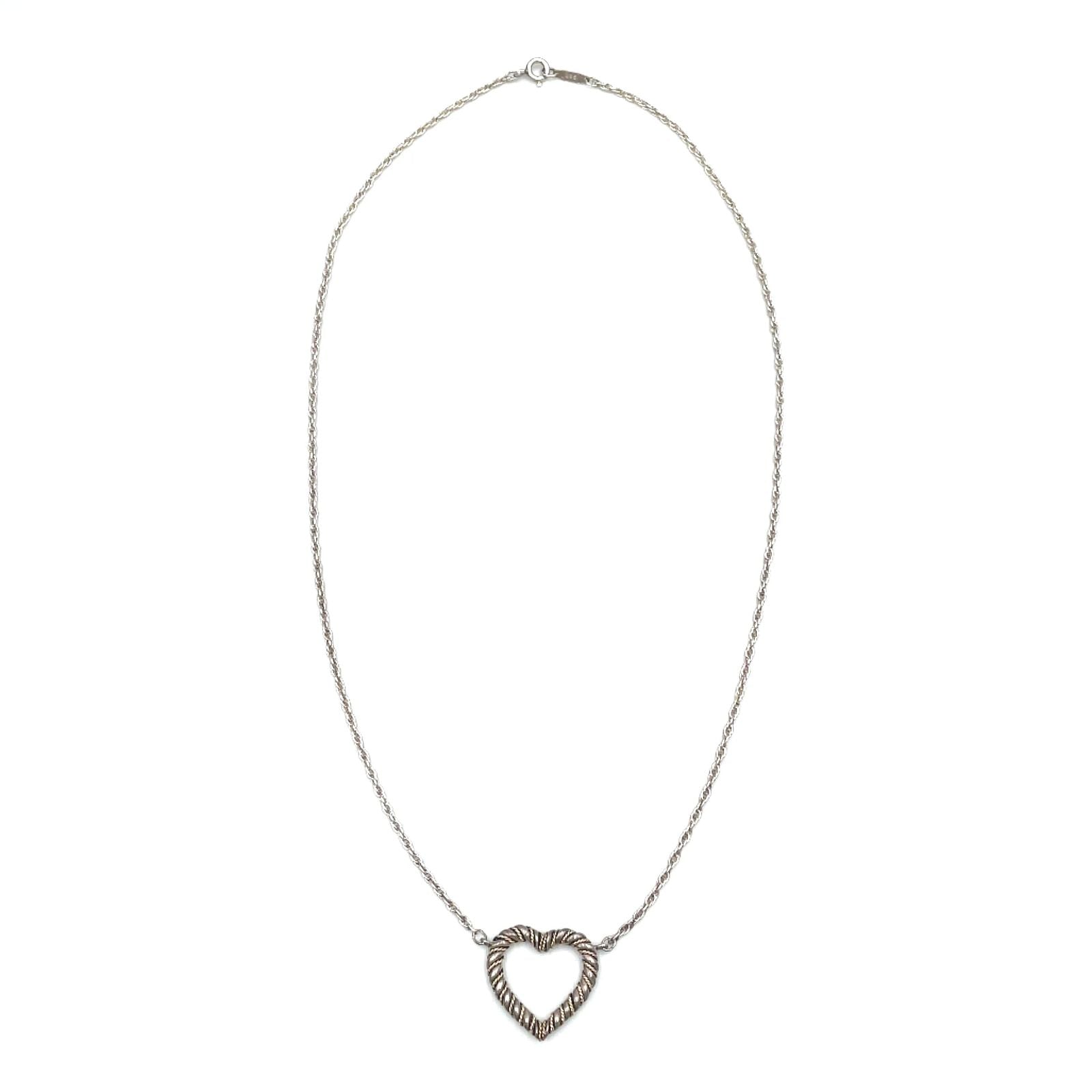 Tiffany & Co Twist Heart Yellow Gold Silver Necklace — view 3