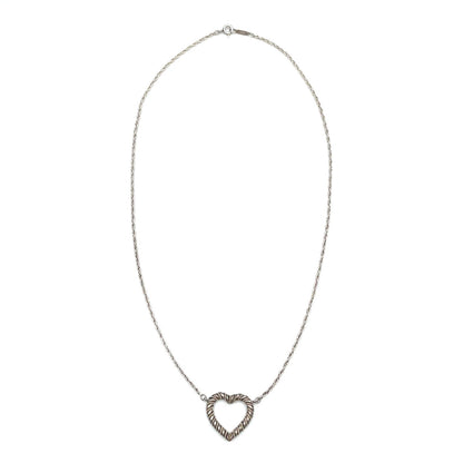 Tiffany & Co Twist Heart Yellow Gold Silver Necklace — view 3