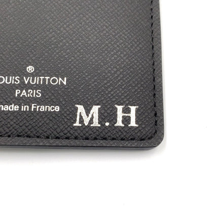Louis Vuitton Portefeuille Brazza Taiga Initial Leather Black Bifold Wallet — view 5