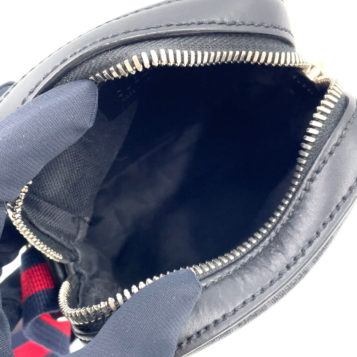 Gucci GG Supreme Sherry Line Leather Black Multicolor Shoulder Bag Silver — view 3