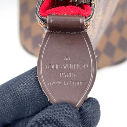 Louis Vuitton Saleya PM Damier Ebene Leather Brown Tote Gold — view 4