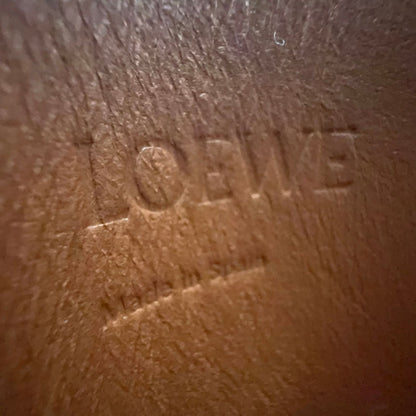Loewe Dice Pocket Leather Brown Shoulder Bag Gold — view 4