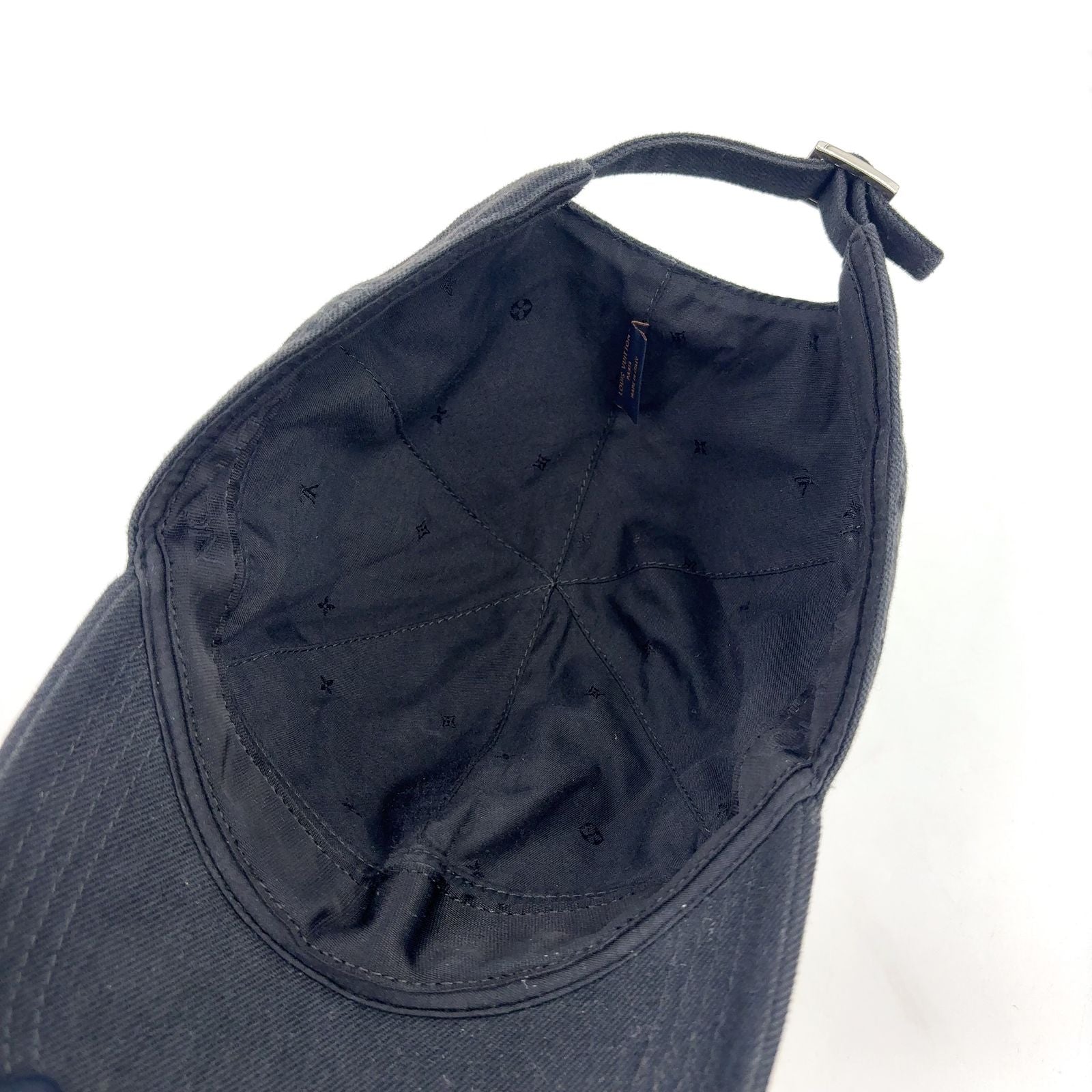 Louis Vuitton LV Smash Cotton Rayon Black White Hat Silver — view 7