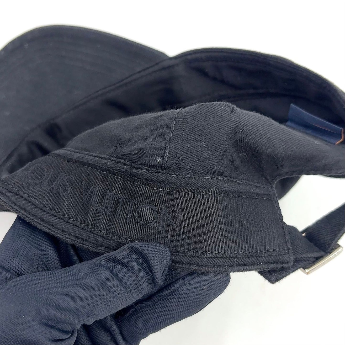 Louis Vuitton LV Smash Cotton Rayon Black White Hat Silver — view 8