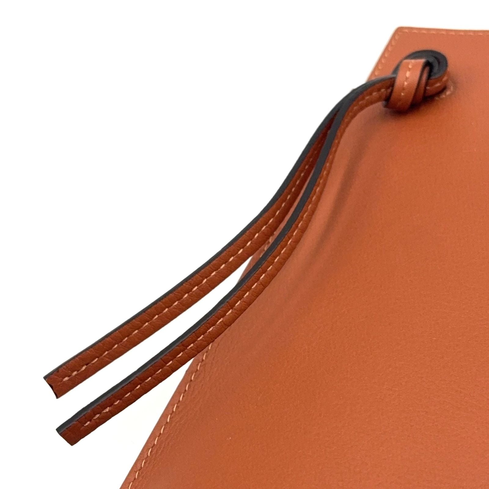 Loewe Dice Pocket Leather Brown Shoulder Bag Gold — view 8