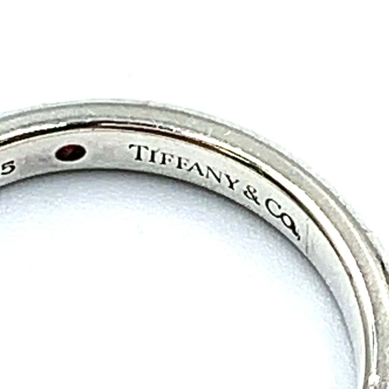 Tiffany & Co Stacking Band Ruby Silver Red Ring — view 4