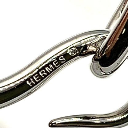 Hermes Jumbo Leather Metal Silver Light Brown Bracelet — view 4