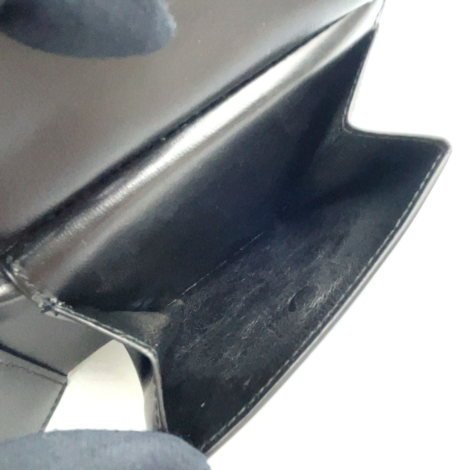 Saint Laurent Paris Tiny Cassandra Leather Black Bifold Wallet Silver — view 7