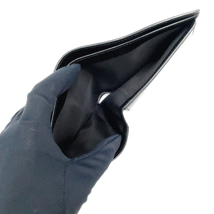 Saint Laurent Paris Tiny Cassandra Leather Black Bifold Wallet Silver — view 5