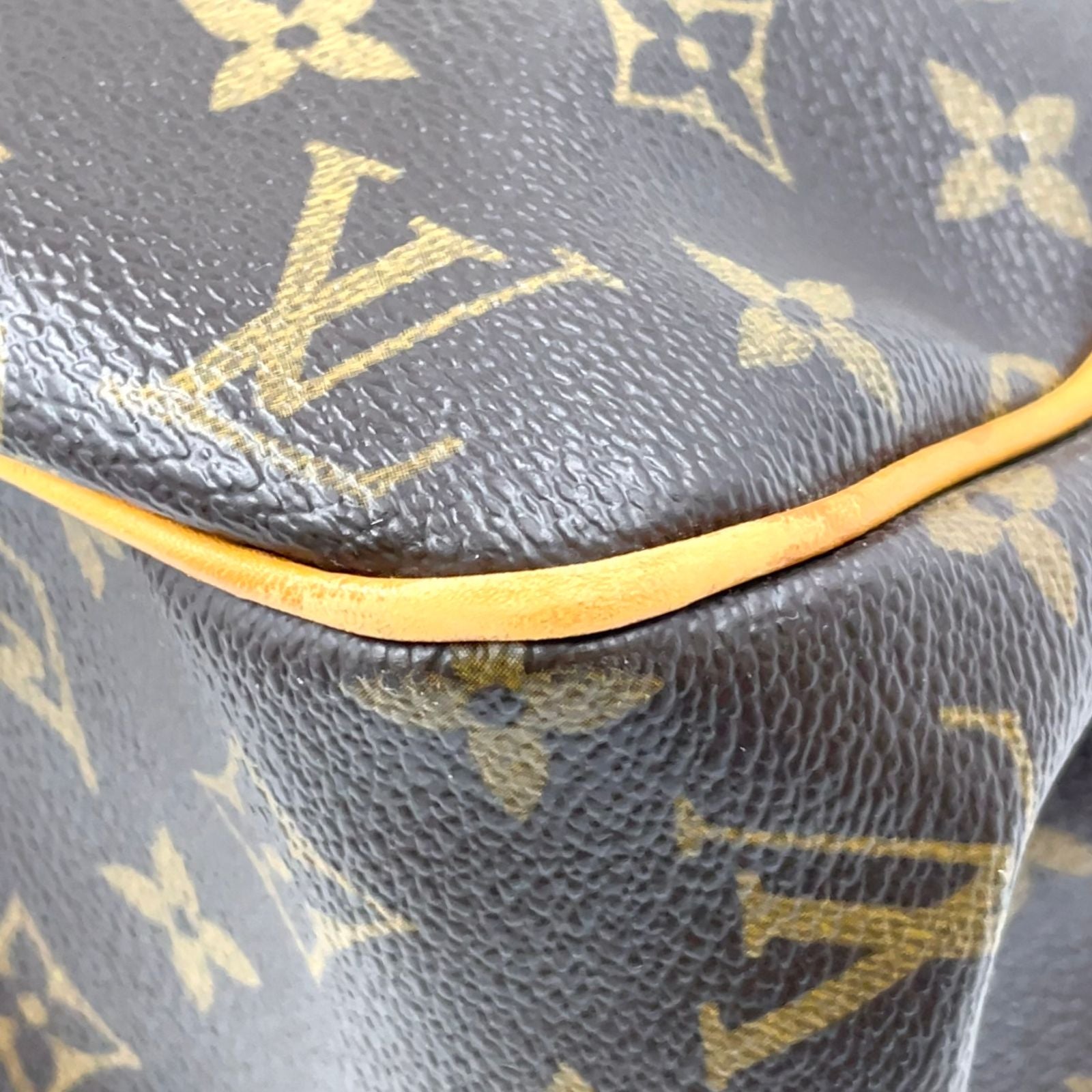 Louis Vuitton Batignolles Oriental Monogram Leather Brown Tote Gold — view 6